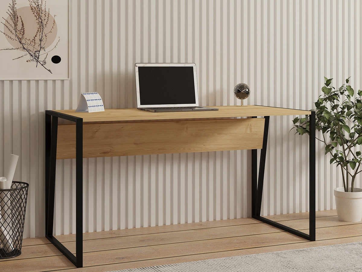 Γραφείο Kyllini Μαύρο Sapphire 140x70x74 εκ. Μελαμίνης