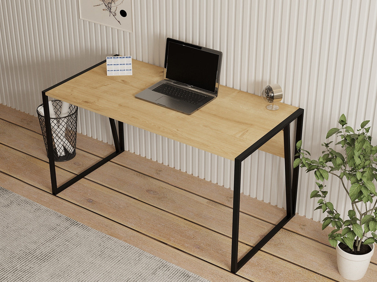 Γραφείο Kyllini Μαύρο Sapphire 140x70x74 εκ. Μελαμίνης