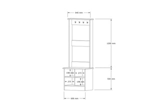 Έπιπλο Εισόδου Sourpi Sapphire - Λευκό 64x43x175 εκ. Μελαμίνης