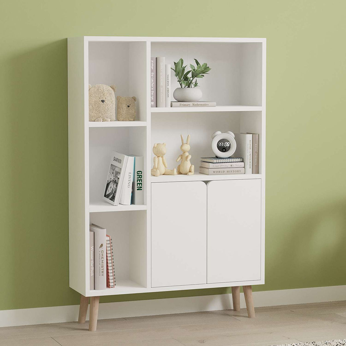 Βιβλιοθήκη Amaliada Λευκό 25x50x48.6 εκ. Μελαμίνης