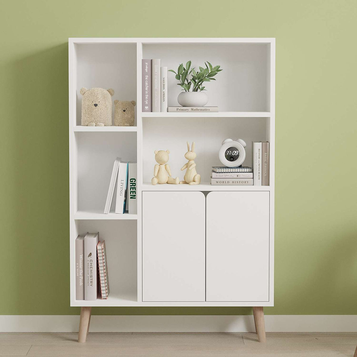 Βιβλιοθήκη Amaliada Λευκό 25x50x48.6 εκ. Μελαμίνης