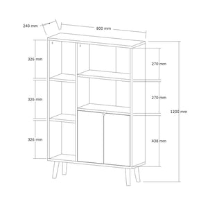 Βιβλιοθήκη Amaliada Λευκό 25x50x48.6 εκ. Μελαμίνης
