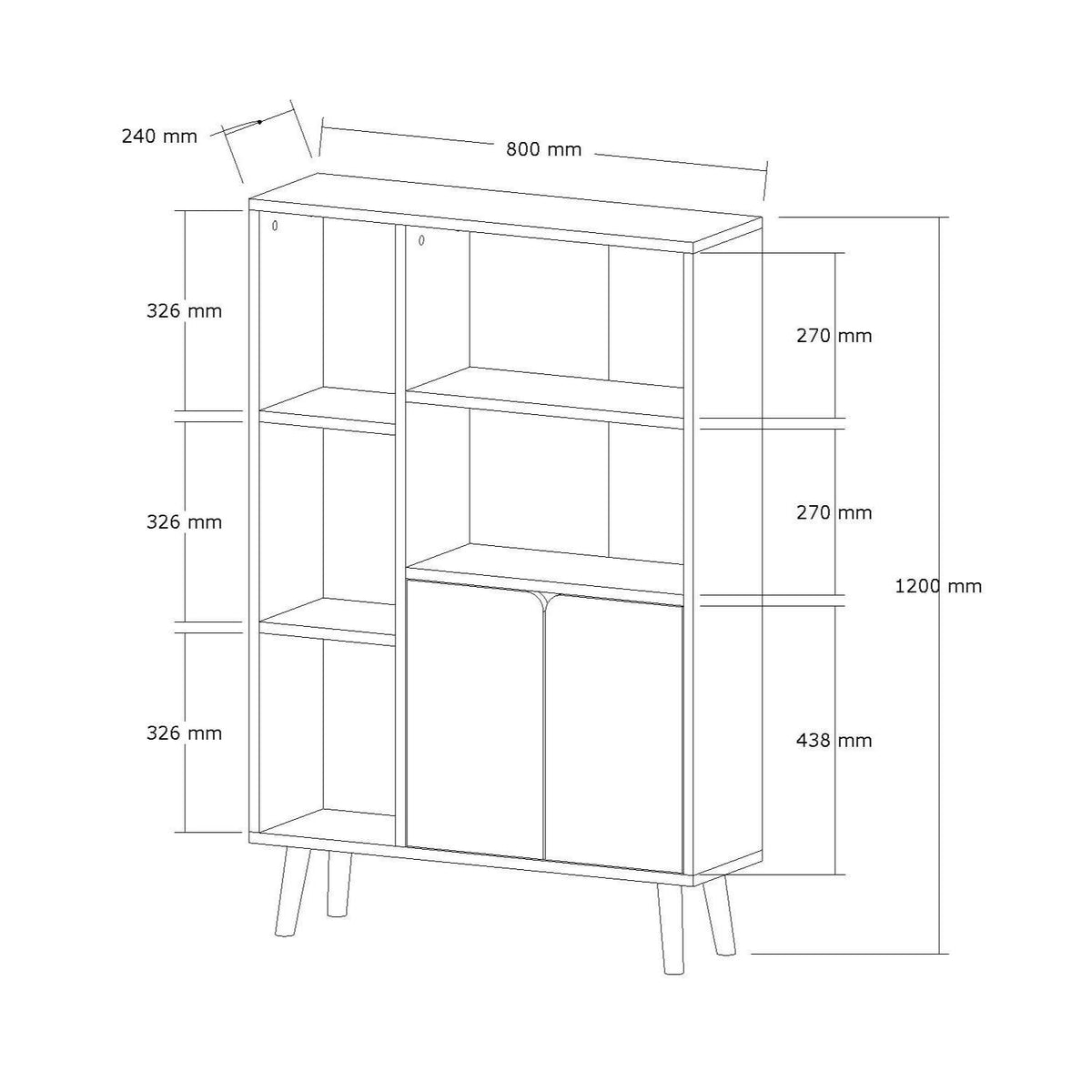 Βιβλιοθήκη Amaliada Δρυς Sapphire 25x50x48.6 εκ. Μελαμίνης