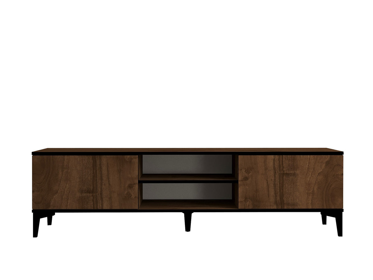Έπιπλο Τηλεόρασης Sivota Καρυδί - Μαύρο 180x40x45 εκ. Μελαμίνης