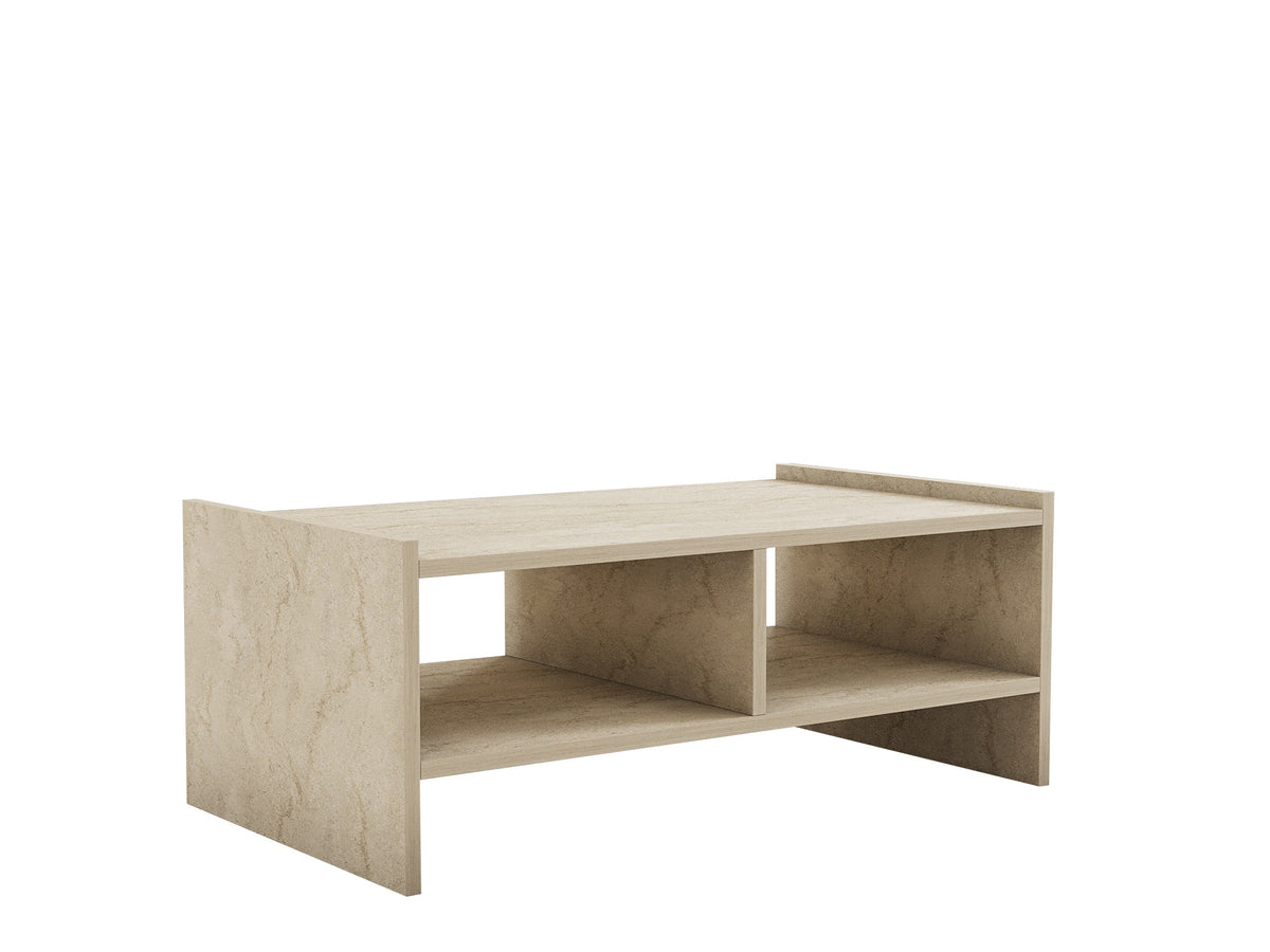 Τραπεζάκι Σαλονιού Adamas Travertine 90x50x35 εκ. Μελαμίνης