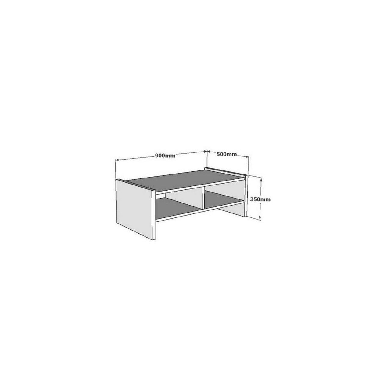 Τραπεζάκι Σαλονιού Adamas Travertine 90x50x35 εκ. Μελαμίνης