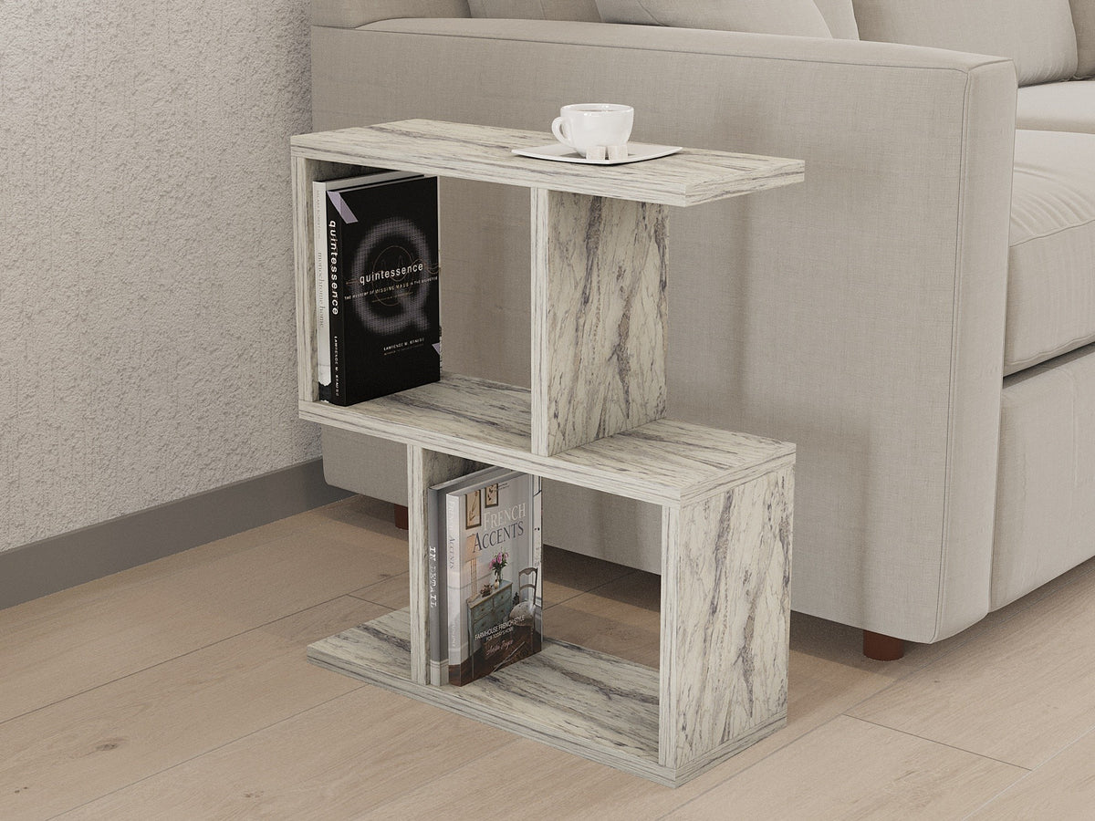 Βοηθητικό Τραπεζάκι Imbros Μάρμαρο Freesia 45x17x51.4 εκ. Μελαμίνης