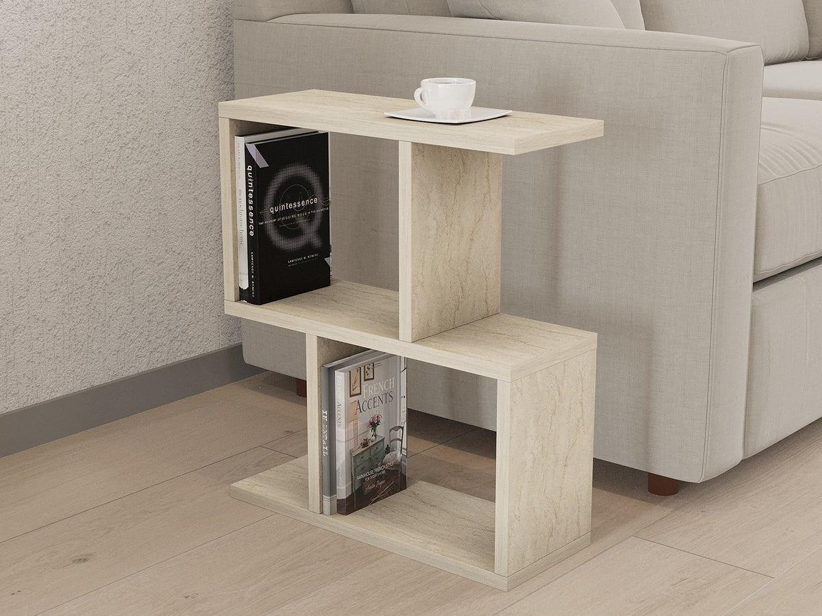 Βοηθητικό Τραπεζάκι Imbros Travertine 45x17x51.4 εκ. Μελαμίνης