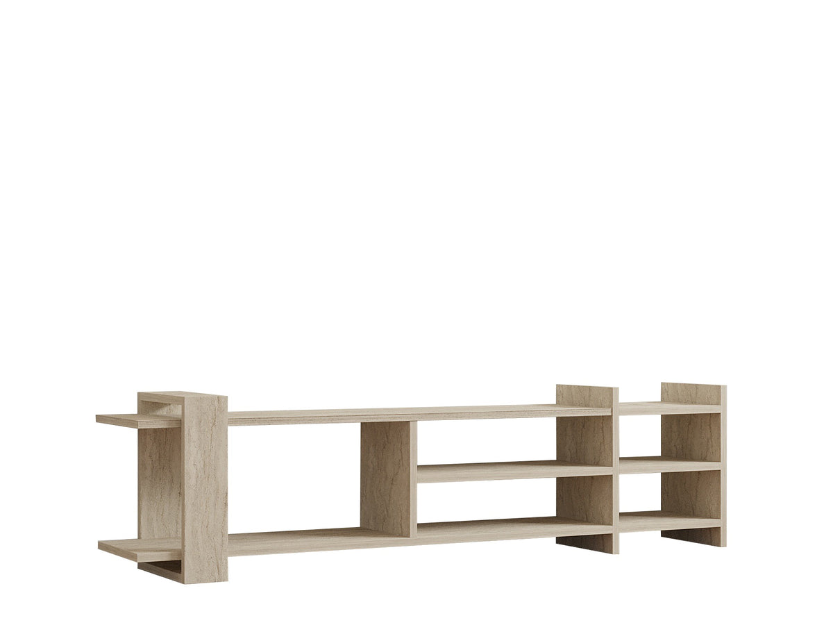 Έπιπλο Τηλεόρασης Trahili Travertine 156x29.6x40 εκ. Μελαμίνης