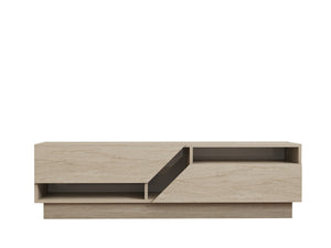 Έπιπλο Τηλεόρασης Kalogria Με Ράφια Travertine 160x40x45 εκ. Μελαμίνης