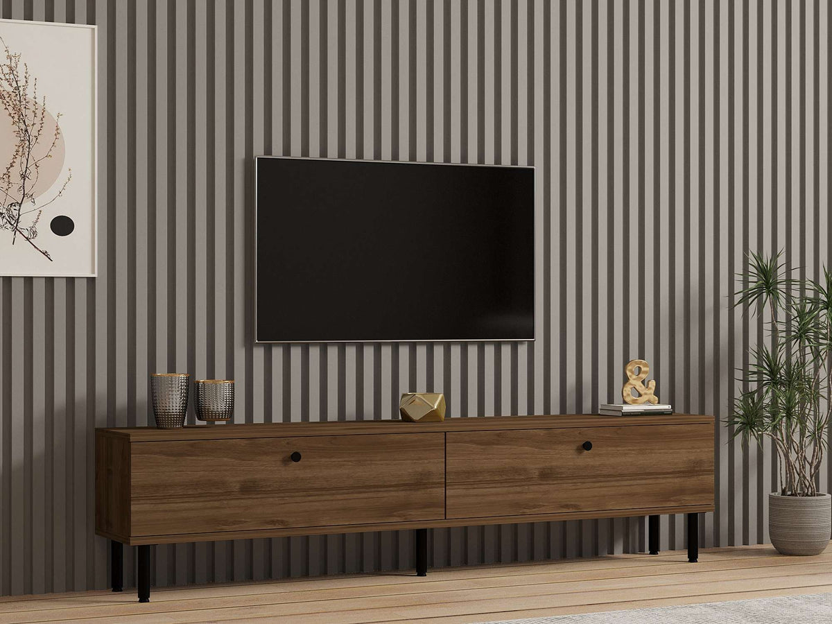 Έπιπλο Τηλεόρασης Ziria Καρυδί 160x25x37 εκ. Μελαμίνης