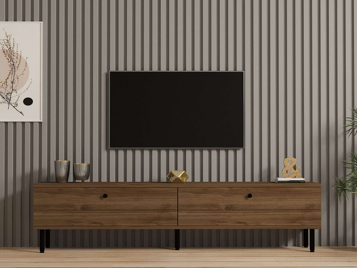 Έπιπλο Τηλεόρασης Ziria Καρυδί 160x25x37 εκ. Μελαμίνης