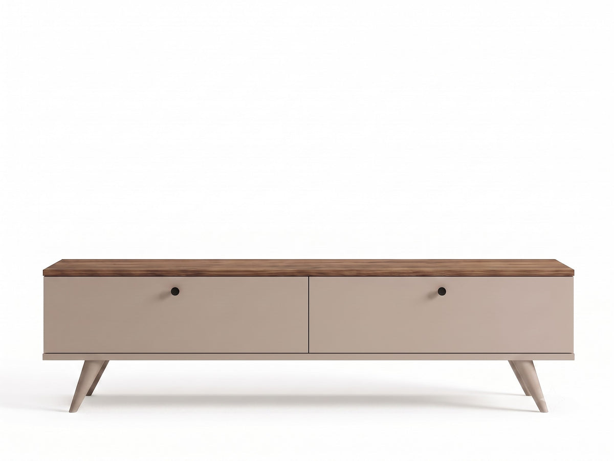 Έπιπλο Τηλεόρασης Tinos Καρυδί - Cashmere 160x25x40 εκ. Μελαμίνης