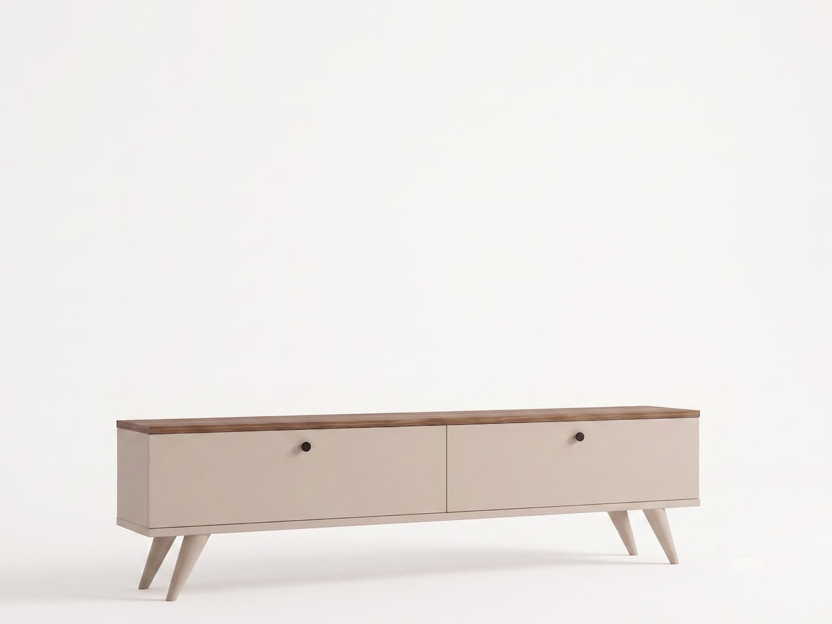 Έπιπλο Τηλεόρασης Tinos Καρυδί - Cashmere 140x25x40 εκ. Μελαμίνης