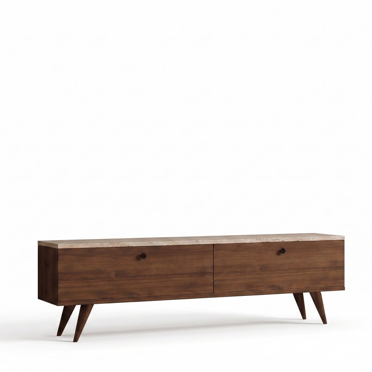 Έπιπλο Τηλεόρασης Tinos Καρυδί - Travertine 140x25x40 εκ. Μελαμίνης