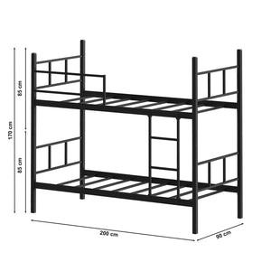 Κουκέτα Tarabados Μεταλλική Μαύρο 90x200x85 εκ. Μετάλλου - Pakobazaar