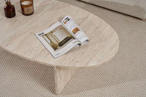 Τραπεζάκι Σαλονιού Zoni Travertine 120x65x40 εκ. Μελαμίνης