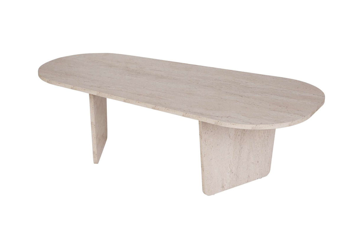 Τραπεζάκι Σαλονιού Ammoudia Travertine 130x65x40 εκ. Μελαμίνης