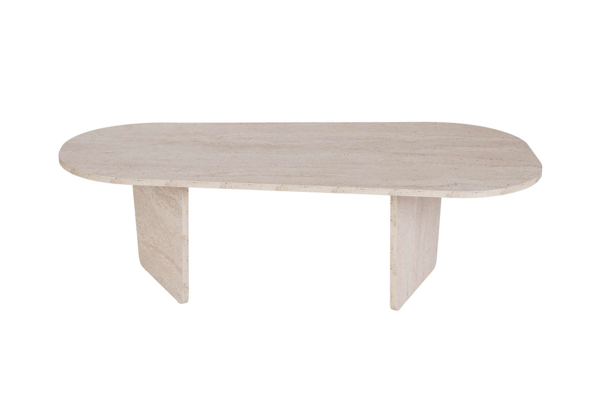 Τραπεζάκι Σαλονιού Ammoudia Travertine 130x65x40 εκ. Μελαμίνης