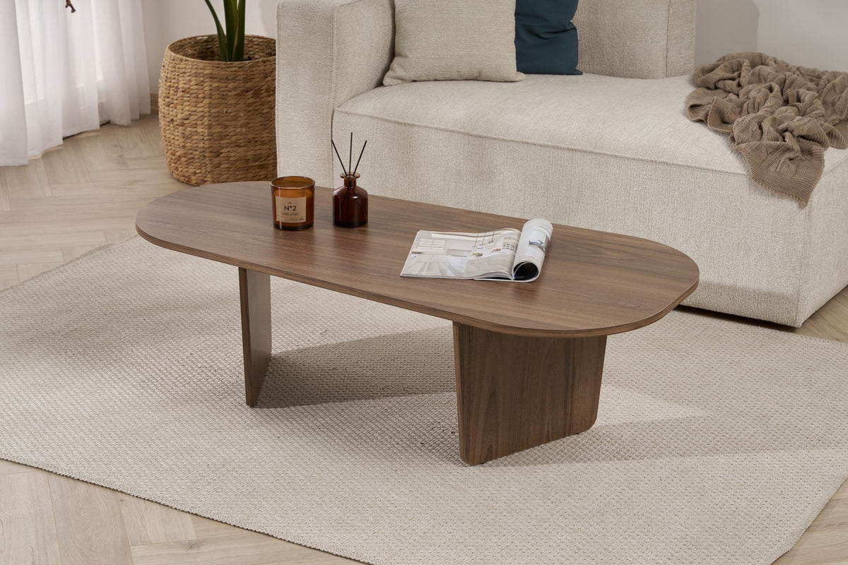 Τραπεζάκι Σαλονιού Ammoudia Καρυδί Venezia 130x65x40 εκ. Μελαμίνης
