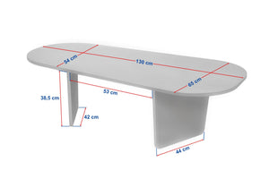Τραπεζάκι Σαλονιού Ammoudia Καρυδί Venezia 130x65x40 εκ. Μελαμίνης