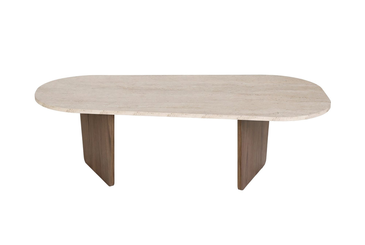 Τραπεζάκι Σαλονιού Ammoudia Travertine - Καρυδί 130x65x40 εκ. Μελαμίνης