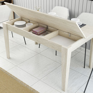 Τραπέζι Τραπεζαρίας Plastira Travertine 145x88x75 εκ. Μελαμίνης