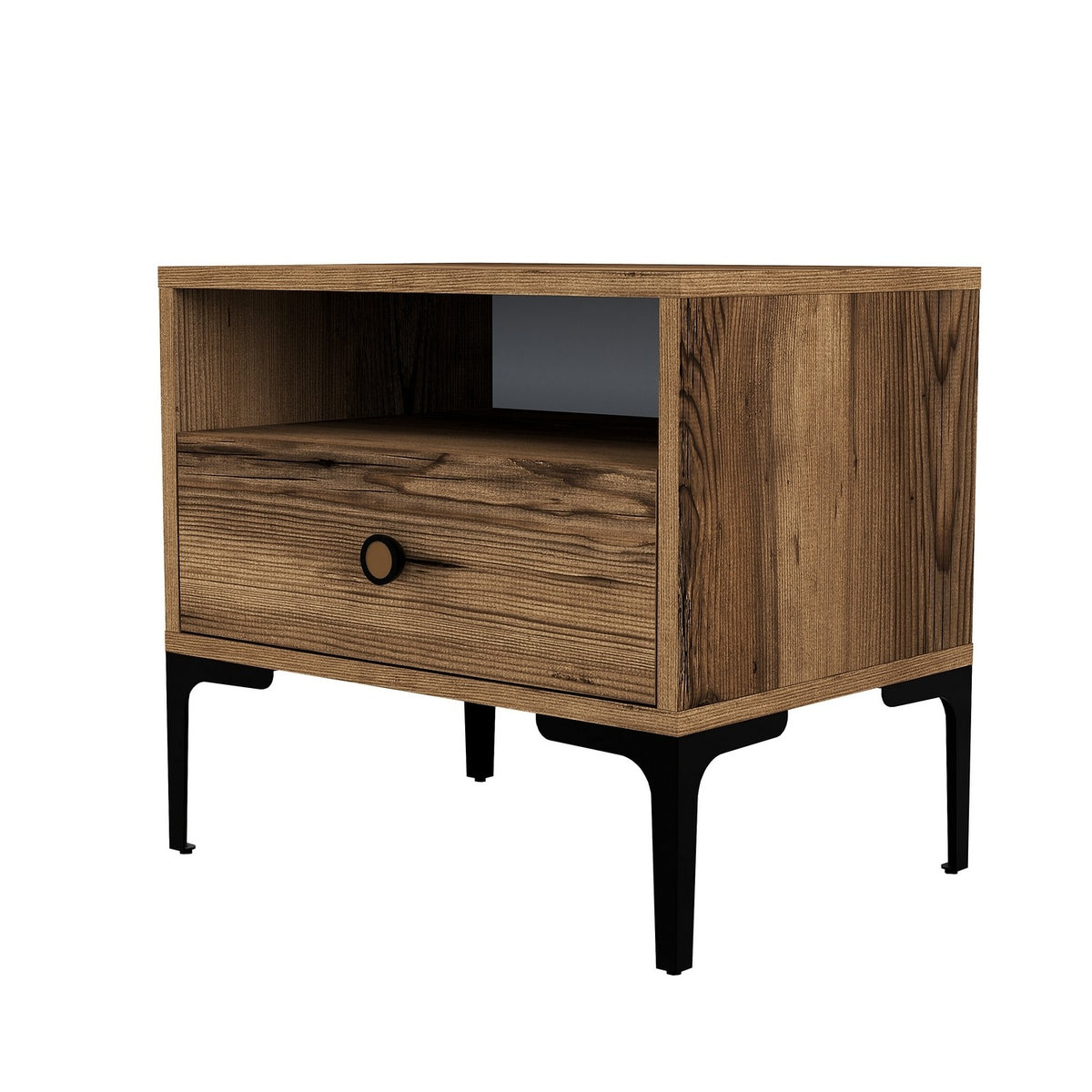 Κομοδίνο Korakas Καρυδί 56x40x50.8 εκ. Μελαμίνης - Pakobazaar