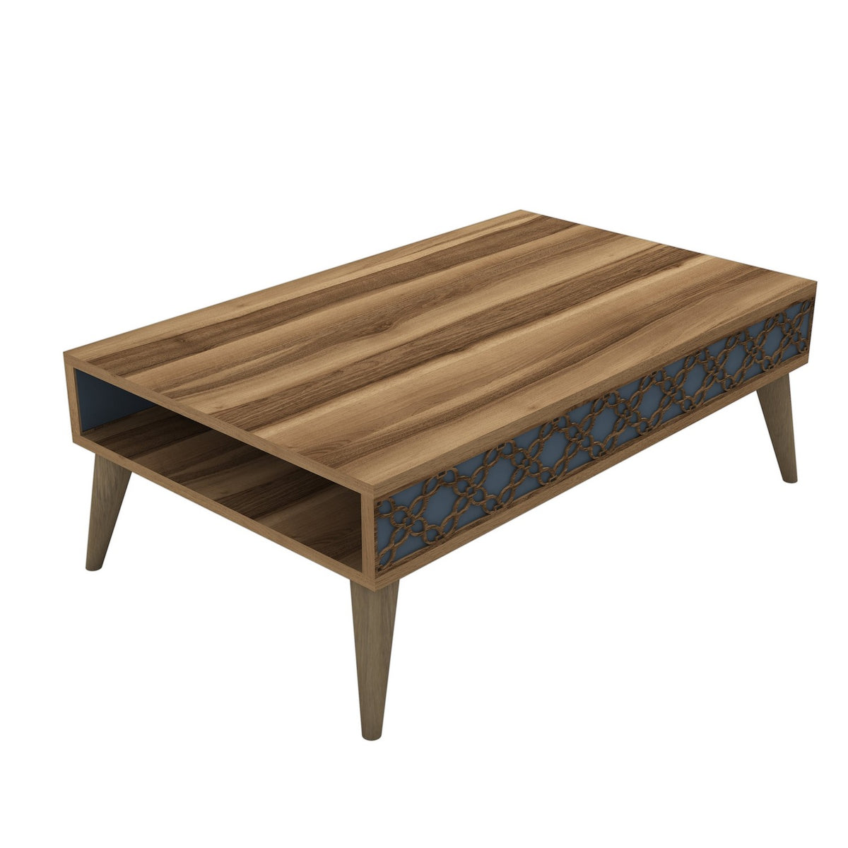 Τραπεζάκι Σαλονιού Lithakia Καρυδί - Chalcedony 105x60x36.6 εκ. Μελαμίνης