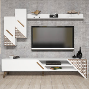 Σύνθεση Τηλεόρασης Neda Λευκό 180x37x40 εκ. Μελαμίνης