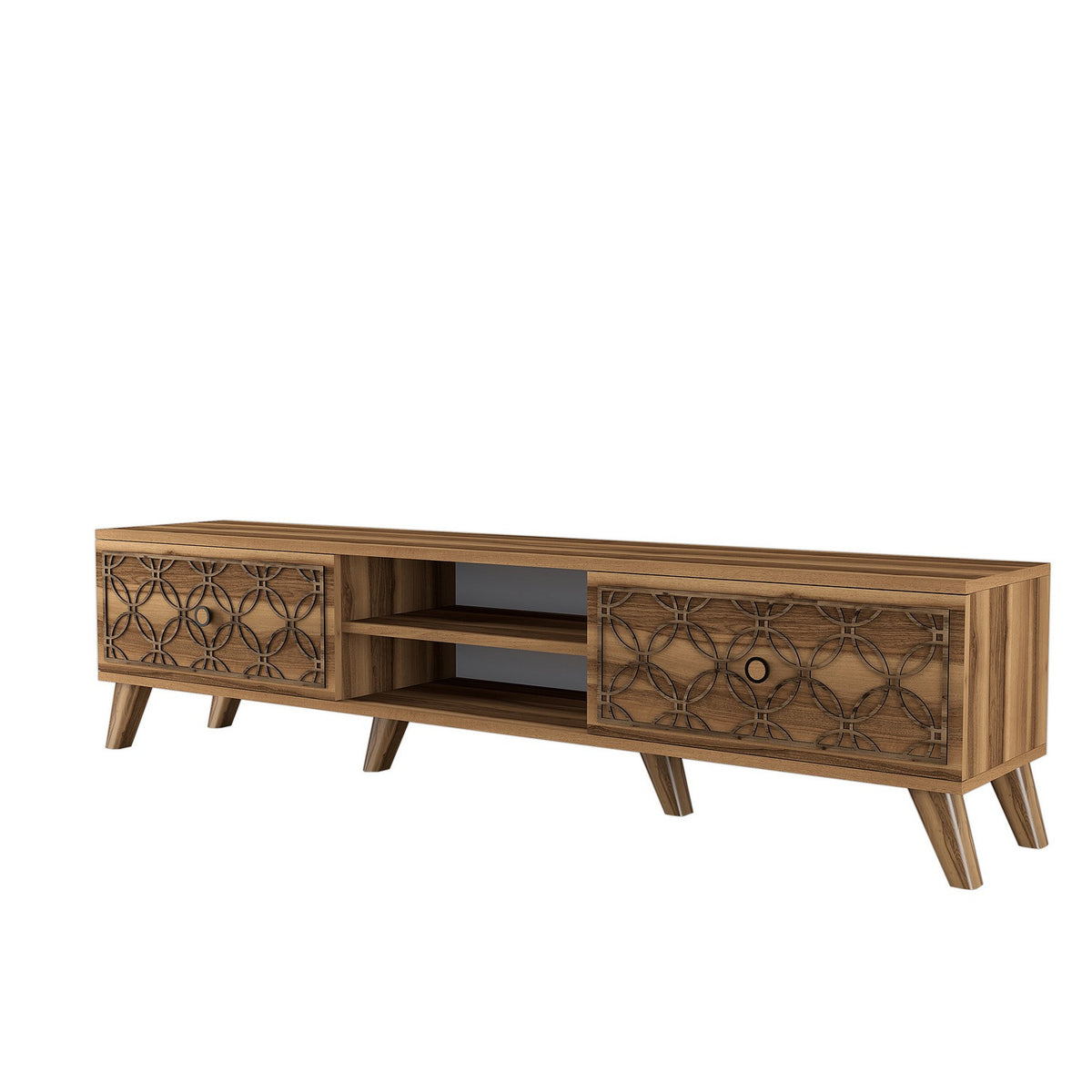 Έπιπλο Τηλεόρασης Plomari Καρυδί 180x35x44 εκ. Μελαμίνης