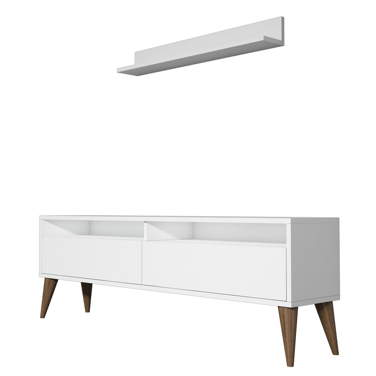 Σύνθεση Τηλεόρασης Orino Λευκό 150x30x50 εκ. Μελαμίνης