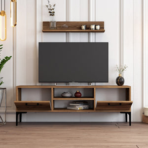 Σύνθεση Τηλεόρασης Nagos Καρυδί 140x30x48 εκ. Μελαμίνης