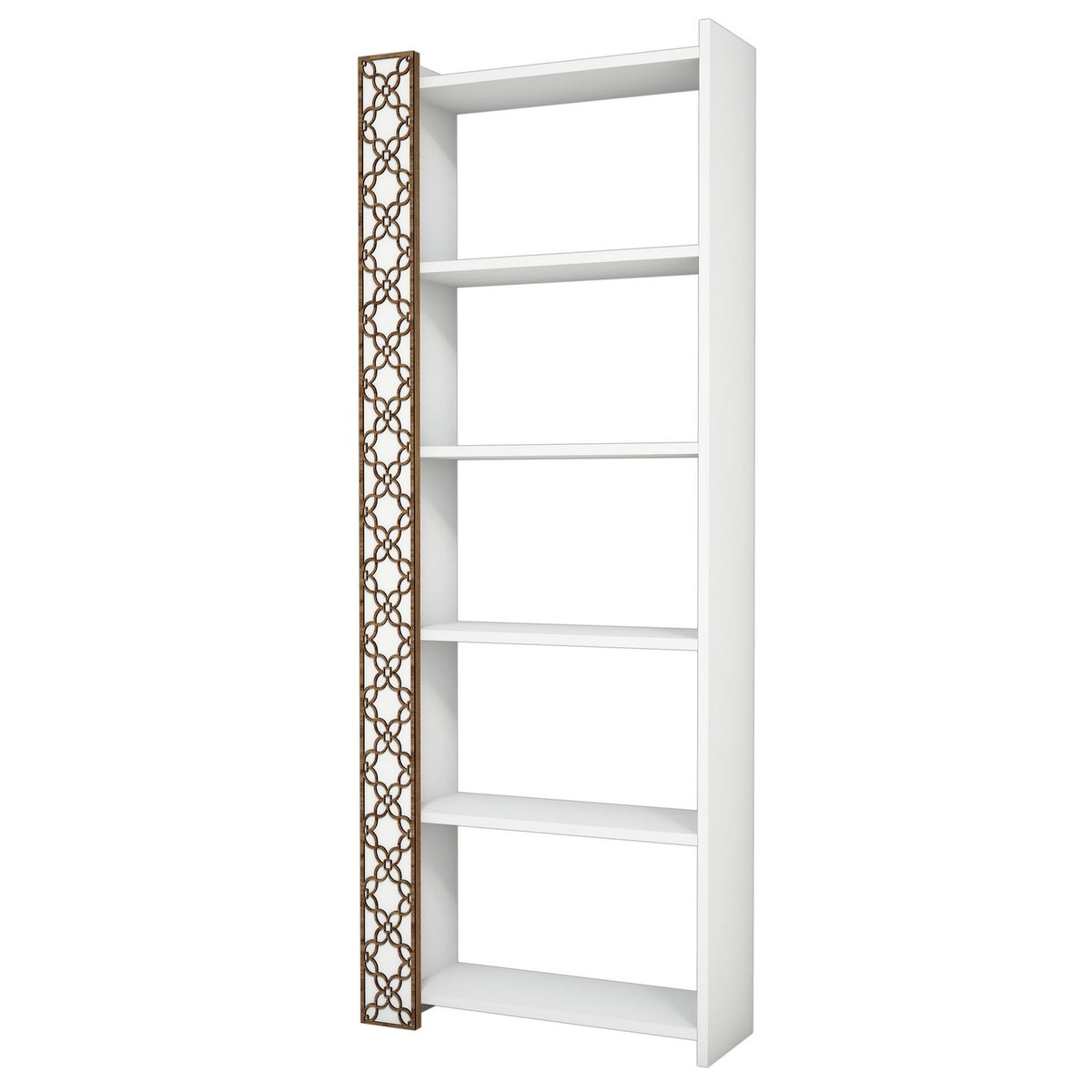 Βιβλιοθήκη Lithakia Λευκό 64.6x24.2x170 εκ. Μελαμίνης