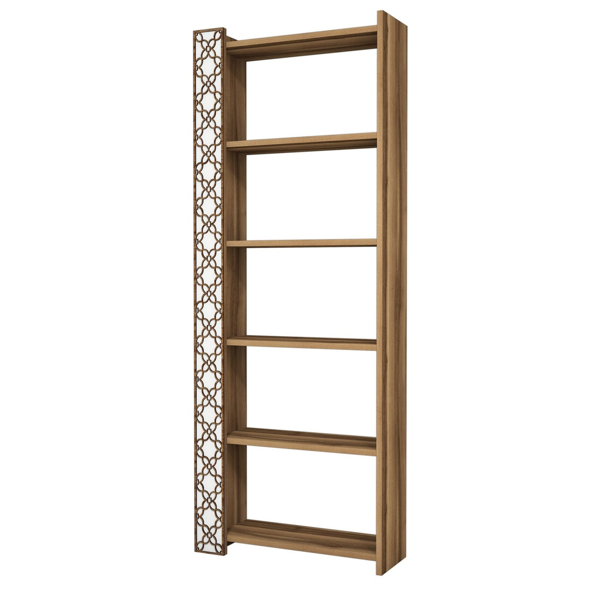 Βιβλιοθήκη Lithakia Καρυδί - Λευκό 64.6x24.2x170 εκ. Μελαμίνης