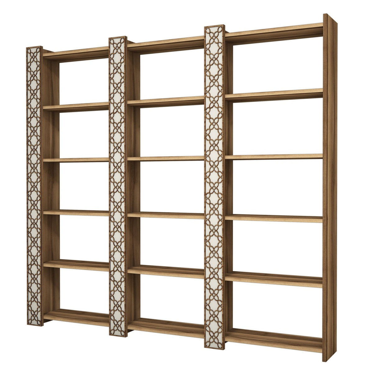 Βιβλιοθήκη Lithakia Καρυδί - Κρεμ 184.6x24.2x170 εκ. Μελαμίνης