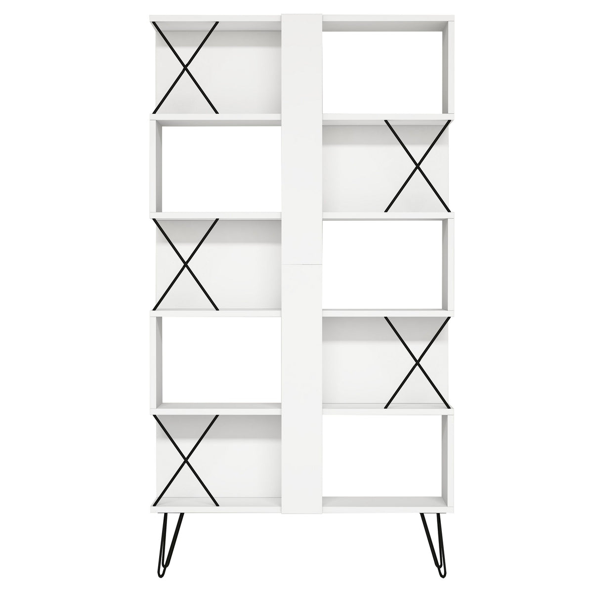 Βιβλιοθήκη Rachoni Λευκό 90x22x167.3 εκ. Μελαμίνης