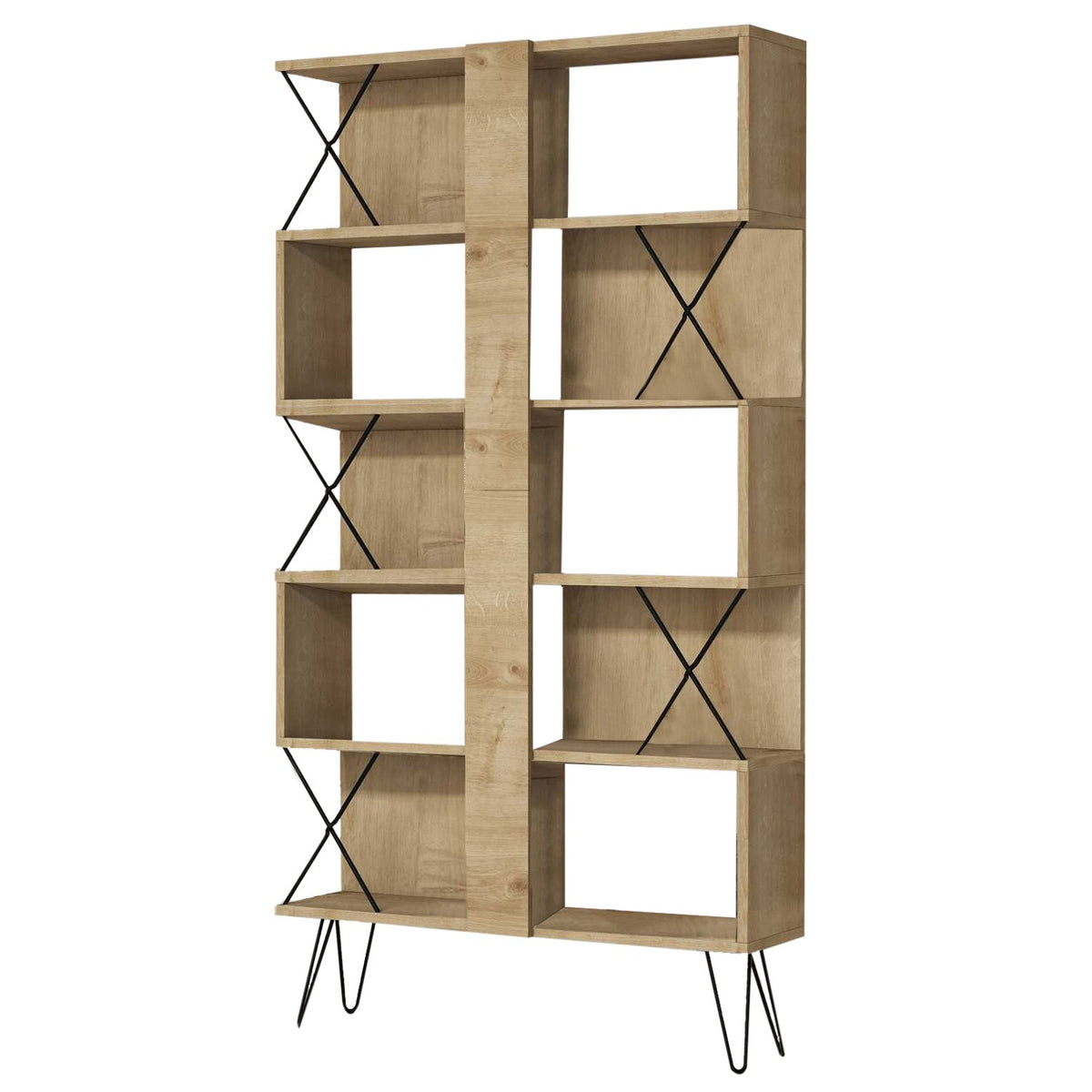 Βιβλιοθήκη Rachoni Δρυς 90x22x167.3 εκ. Μελαμίνης