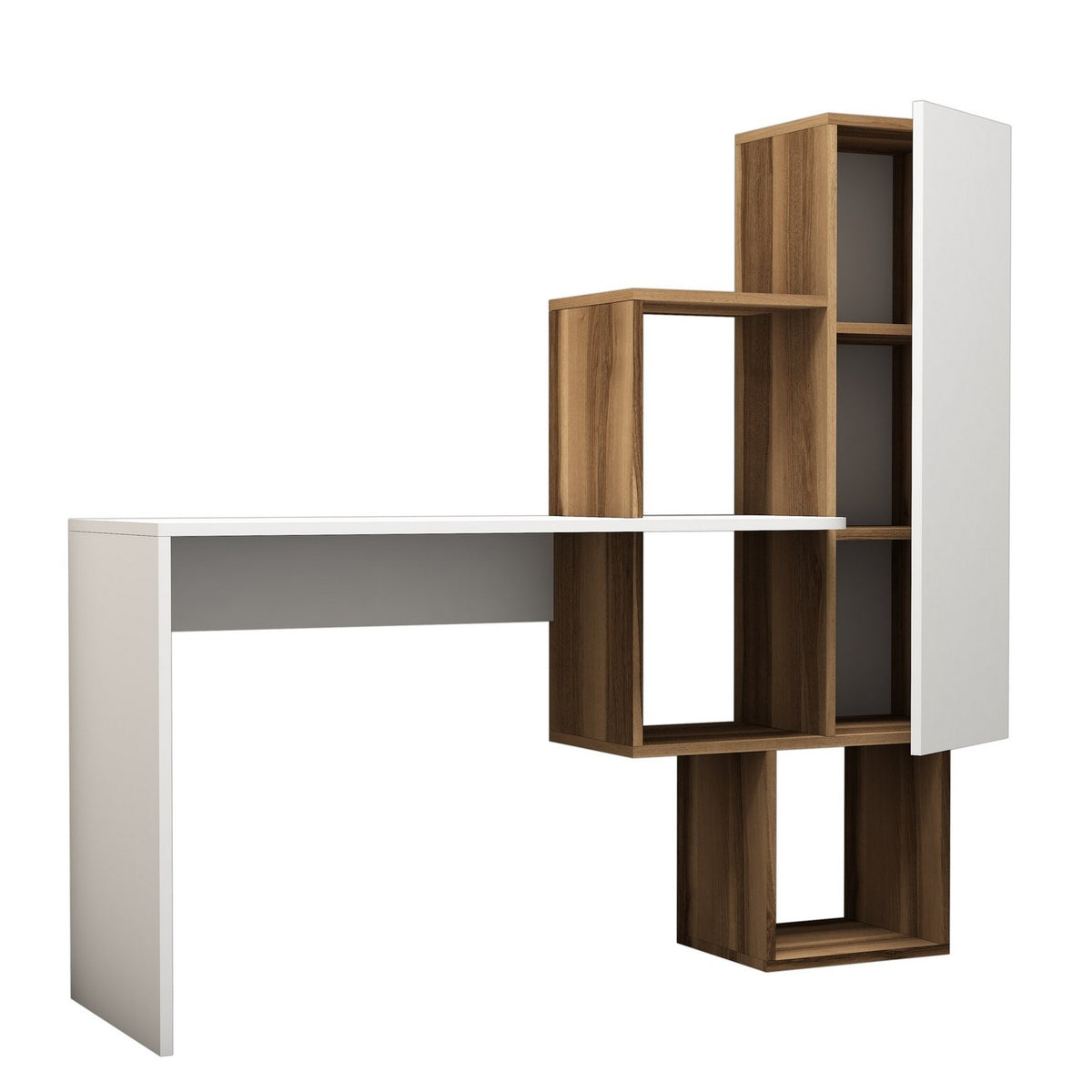 Γραφείο Kissamos Καρυδί - Λευκό 145x45x74.8 εκ. Μελαμίνης