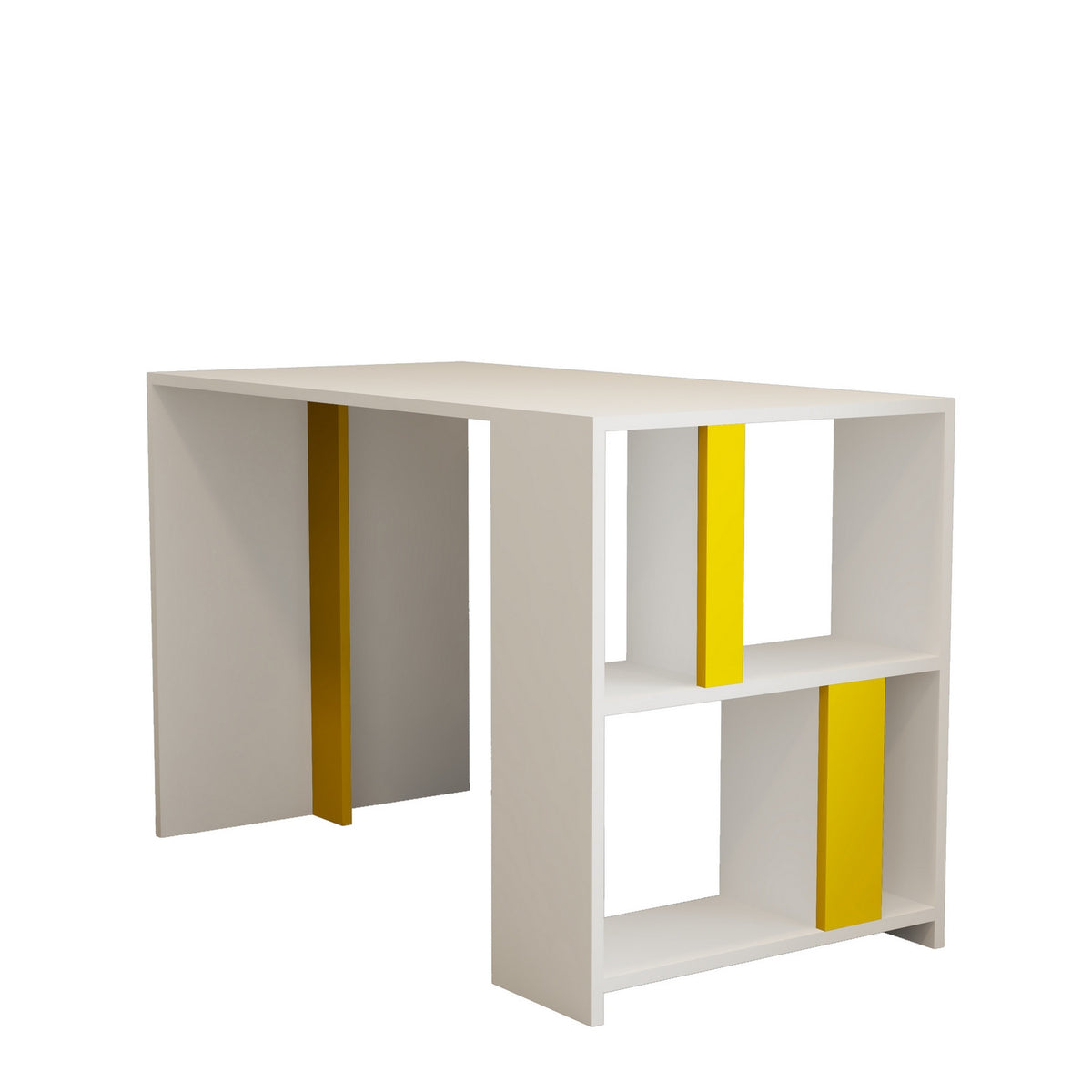 Γραφείο Agapi Λευκό - Κίτρινο 120x60x75.4 εκ. Μελαμίνης