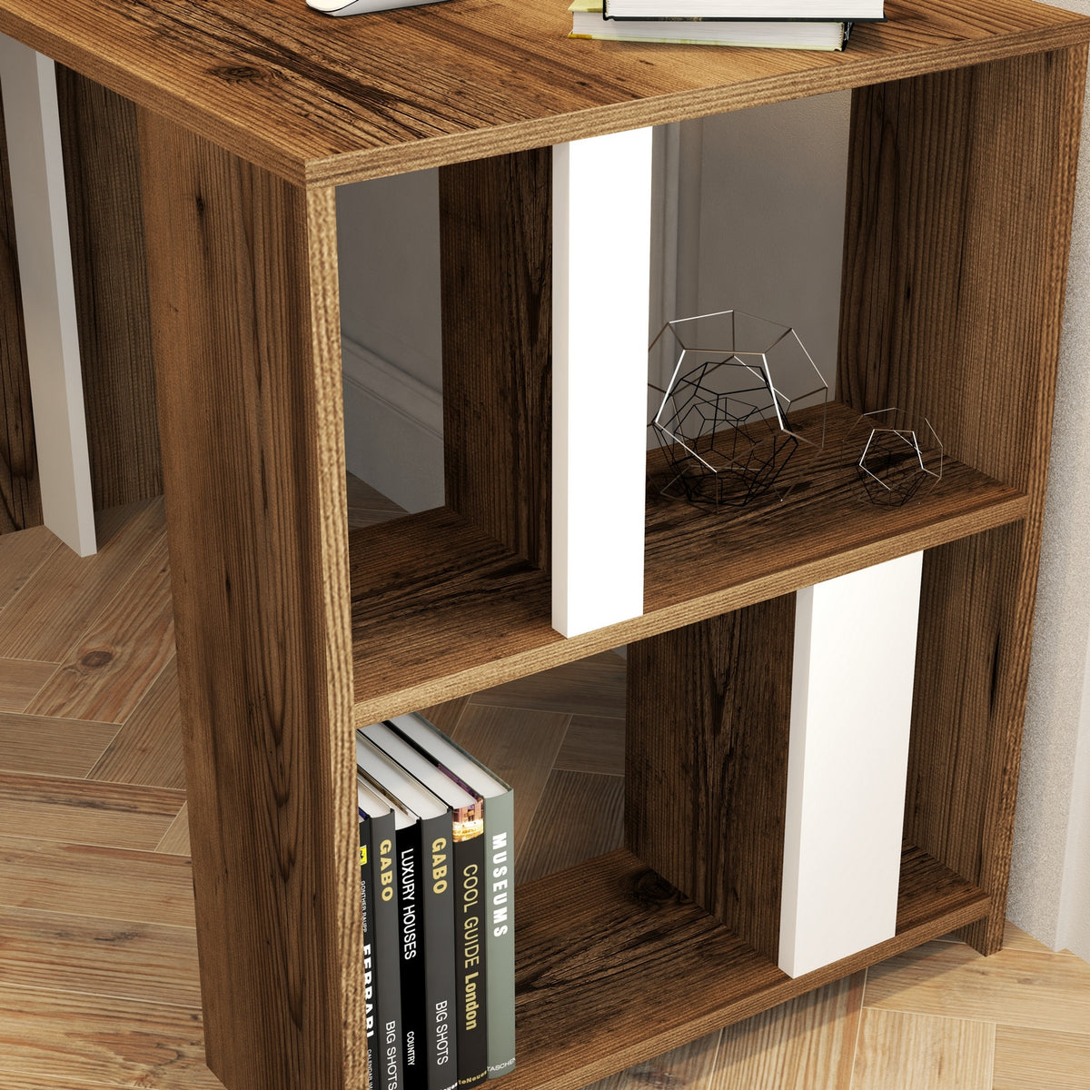 Γραφείο Agapi Καρυδί - Λευκό 120x60x75.4 εκ. Μελαμίνης