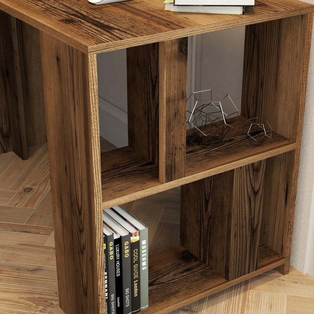 Γραφείο Agapi Με Ράφια Καρυδί 120x60x75.4 εκ. Μελαμίνης