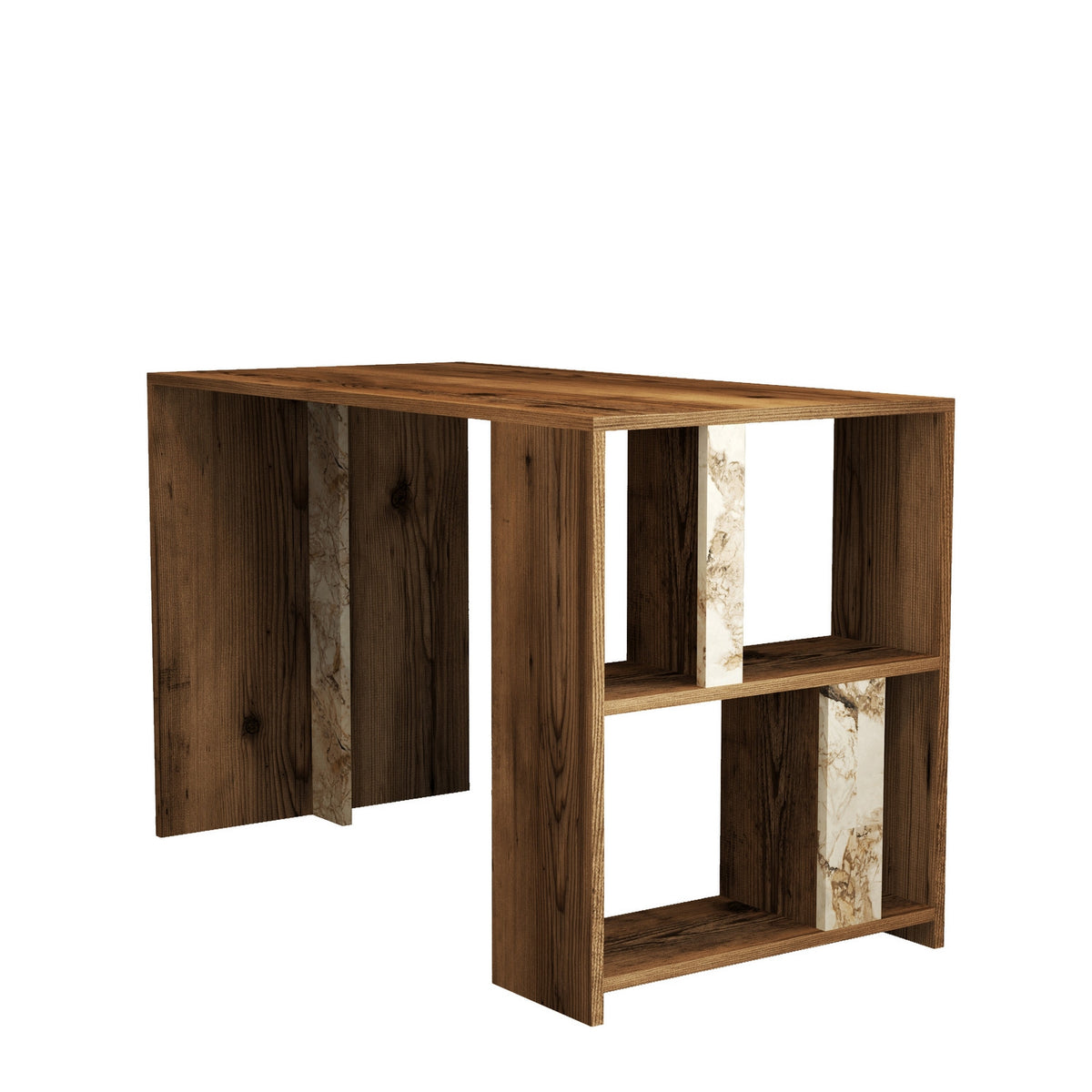 Γραφείο Agapi Καρυδί - Λευκό Μάρμαρο 120x60x75.4 εκ. Μελαμίνης