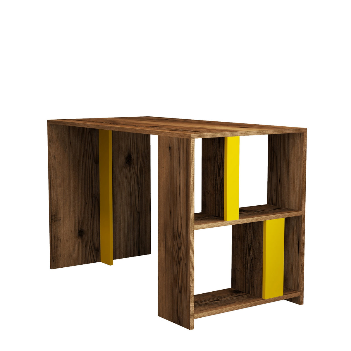 Γραφείο Agapi Καρυδί - Κίτρινο 120x60x75.4 εκ. Μελαμίνης
