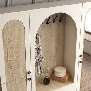 Έπιπλο Εισόδου Roviata Κρεμ - Travertine 180x37x200.6 εκ. Μελαμίνης