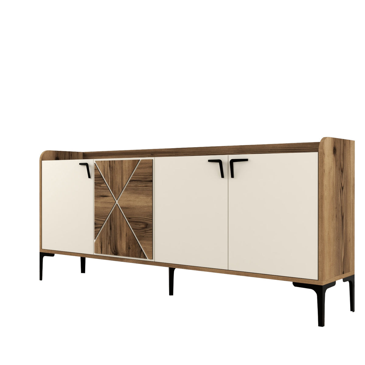 Κονσόλα Gavrio Καρυδί - Κρεμ 180x35x78 εκ. Μελαμίνης