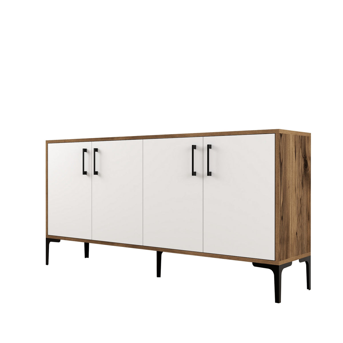 Κονσόλα Patmos Καρυδί - Λευκό 160x35x78 εκ. Μελαμίνης