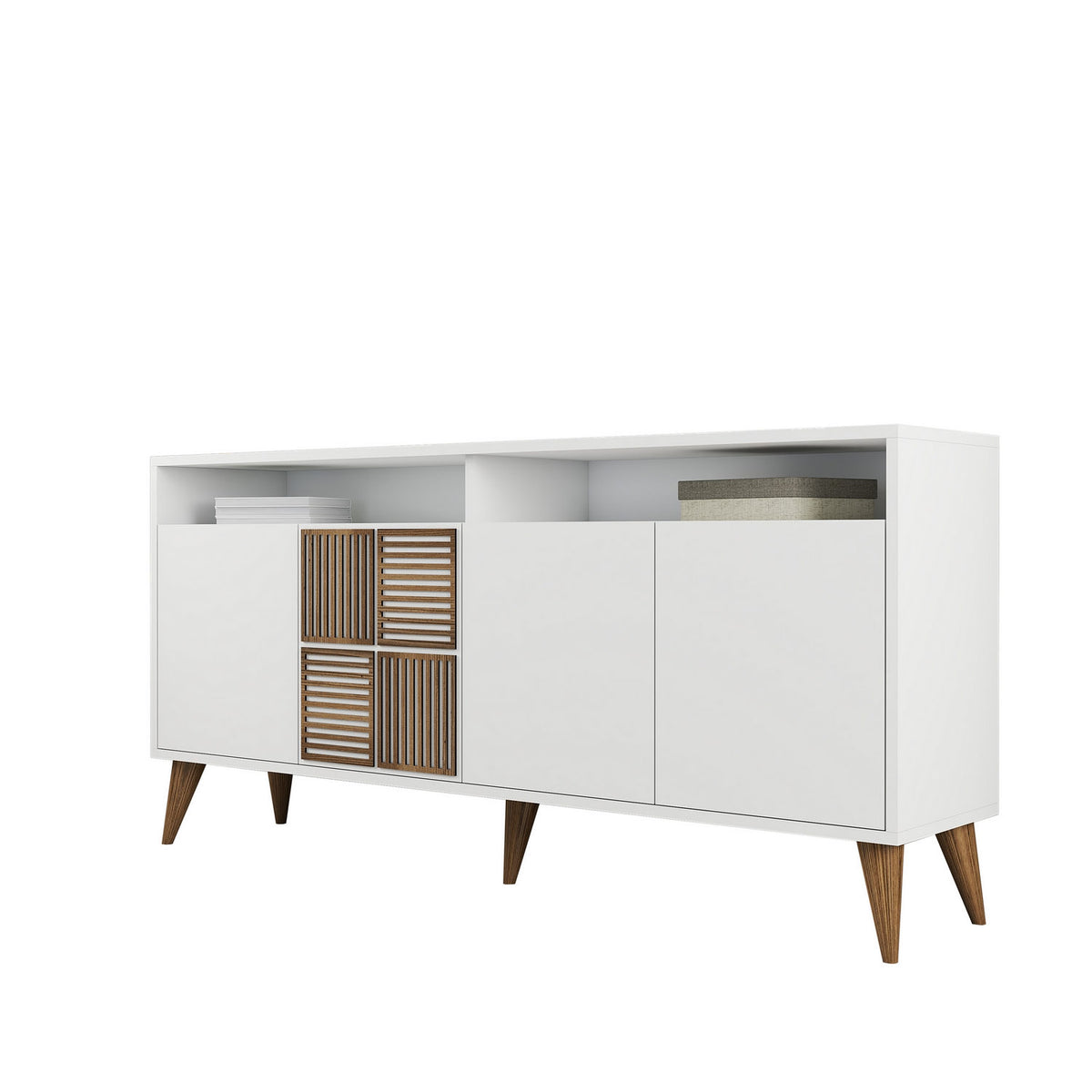 Κονσόλα Plastira Λευκό 160x35x78 εκ. Μελαμίνης