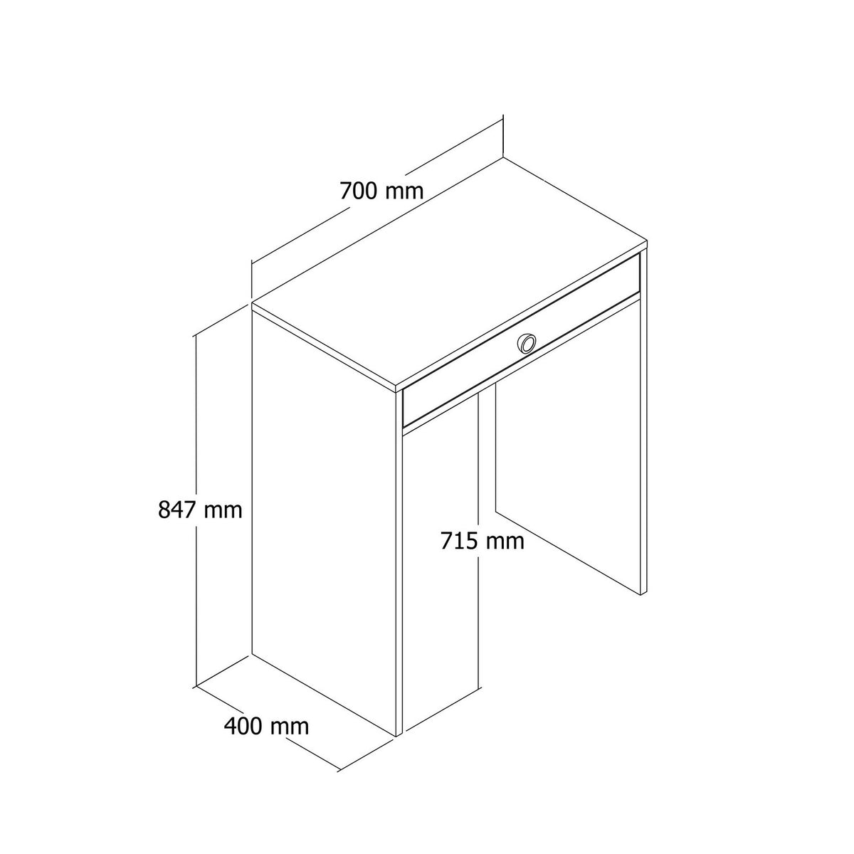 Τουαλέτα Vouni Καρυδί - Λευκό Μάρμαρο 70x40x84.7 εκ. Μελαμίνης