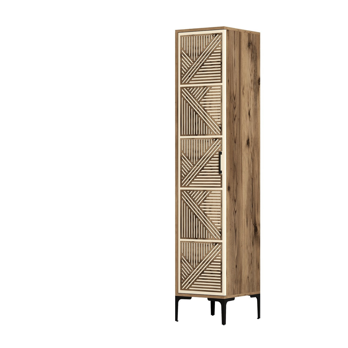 Ντουλάπα Pitsidia Καρυδί - Κρεμ 40x47.5x201.4 εκ. Μελαμίνης